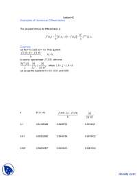 Examples Of Numerical Differntiations-Numerical Analysis-Lecture ...