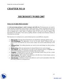 Microsoft Word 2007-Computer Fundamentals-Lecture Notes
