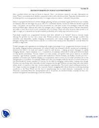 Decision Making In Today’s Environment-Organization Theory and Design-Handouts