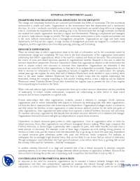 External Environment-Organization Theory and Design-Handouts
