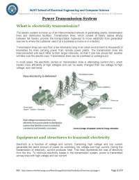 Power Transmission System-Power Distribution-Handout