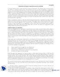 Individual Versus Organizational Power-Organization Theory and Design-Handouts