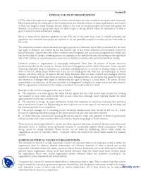 Ethical Values In Organizations-Organization Theory and Design-Handouts
