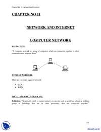 Network And Internet-Computer Fundamentals-Lecture Notes