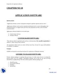 Application Software-Computer Fundamentals-Lecture Notes