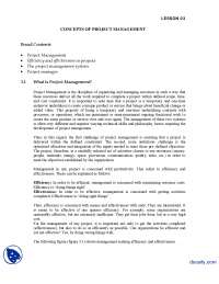 Concepts Of Project Management-Project Managment-Handouts - Docsity
