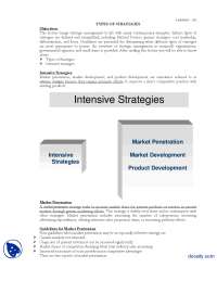 Intensive Strategies-Strategic Management-Lecture Handout - Docsity