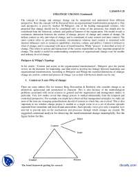 Strategic Change Part 2-Change of Management-Lecture Handout - Docsity