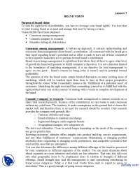 Brand Vision-Brand Management-Lecture Handout