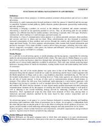 Functions Of Media Management In Advertising-Media Managment-Handouts
