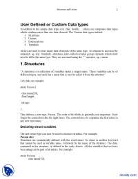 User Defined or Custom Data Types-Windows Programming-Lecture Notes ...