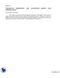 Political Groups-Globalization of Media-Lecture Handout
