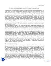 International Communication in Internet Age-International Communication-Lecture Handout