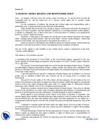 Citizens Part 2-Globalization of Media-Lecture Handout