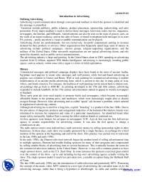 Introduction to Advertising-Advertising and Promotion-Lecture Handout