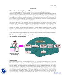 Memory Part 1-Experimental Psycology-Lecture Handout