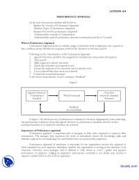 Performance Appraisal-Introduction to Public Administration-Lecture Handout