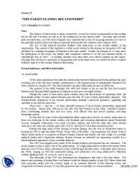 Pakistan-India: Complex Ties of Legitimacy and Informality