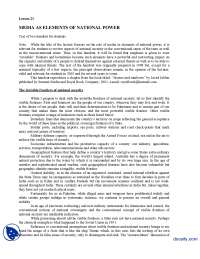 Media,  National Power-Globalization of Media-Lecture Handout
