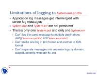 Limitations of System.out.println for Logging and Introduction to Log4j