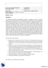 Video Game Delivery Project-Software Project Managment-Assignment