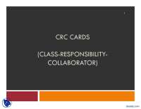 CRC-Software Engineering-Lecture Slides | Slides Software Engineering ...