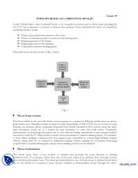 Porter's Model of Competitive Rivalry-Information Technology-Lecture Handout