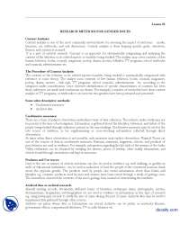 Research Methods For Gender Issues-Gender Psychology-Handouts