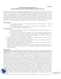 The Present Framework And Future Directions In Environmental Psychology II-Environmental Psychology-Handout