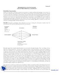 Probabilistic Functionalism And Environmental Cognition-Environmental Psychology-Handout