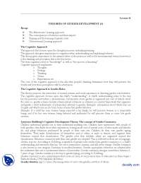 Theories Of Gender Development 3-Gender Psychology-Handouts