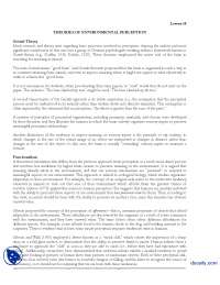 Theories Of Environmental Perception-Environmental Psychology-Handout