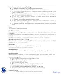 Goals Of A Course In Gender Issues In Psychology-Gender Psychology-Handouts