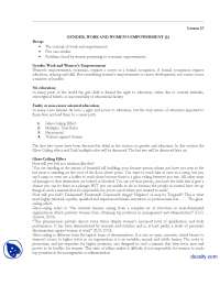 Gender Work And Women's Empowerment 2-Gender Psychology-Handouts