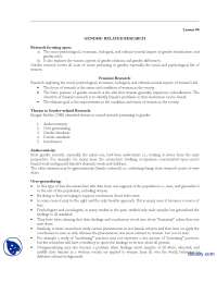Gender Related Research-Gender Psychology-Handouts