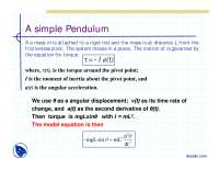 Simple Pendulum-Stochastic Process-Lecture Slides