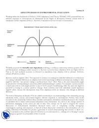 Affective Bases Of Environmental Evaluation-Environmental Psychology-Handout