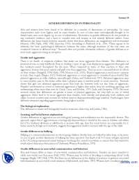 Gender Differences In Personality-Gender Psychology-Handouts