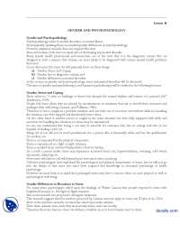 Gender And Psychopathology-Gender Psychology-Handouts
