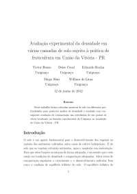 Avaliação da densidade em solo sujeito à prática de fruticultura, PR