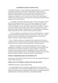 a história da língua portuguesa ALUNO