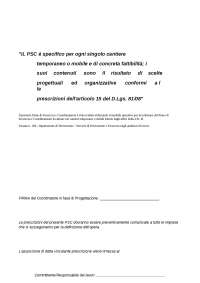 Appunti di Cantieri - esempio piano coordinamento sicurezza