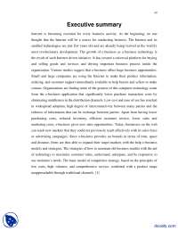 Developing E Business Strategies To Complement The Existing Business 2-Business Studies-Report