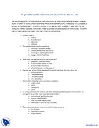 50 Question Radiation Safety Practice Examination-Physics-Handout