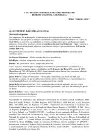 Apostila - Estrutura do Judiciário - Brasil Colonia a República