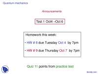 The Delta Function Potential-Quantum Physics and Mechanics-Lecture Slides