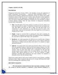Basic Concepts of MIS-Management Information System-Lecture Notes