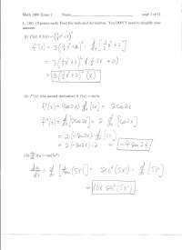 Exam 2 Questions with Answers - Analytic Geometry and Calculus 1 | MATH ...
