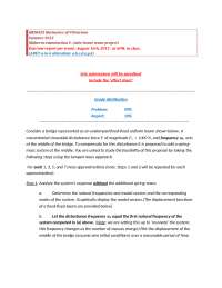Mechanics of Vibration - Midterm Exam 2 | MEM 423 - Docsity