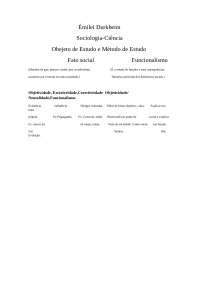 Esquema de estudo prático.Émilei Durkheim